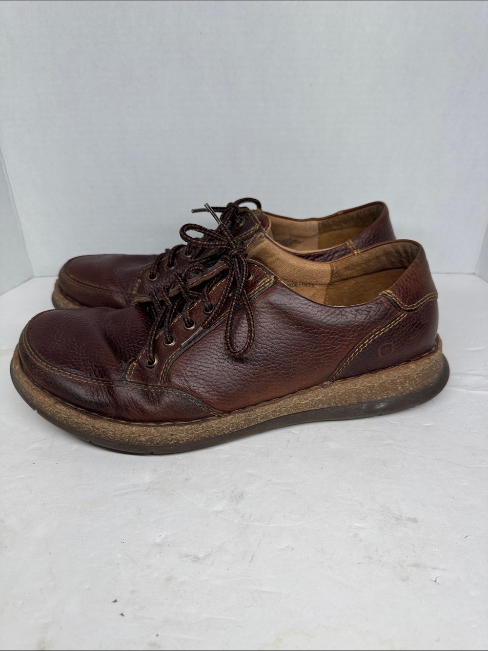 Born Men’s Brown Leather Derby Lace-Up Oxfords 11.5 business casual comfort